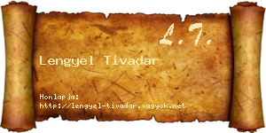 Lengyel Tivadar névjegykártya